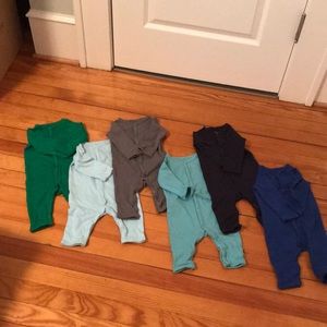 6 Snap Footies - Primary Size 3-6 Months